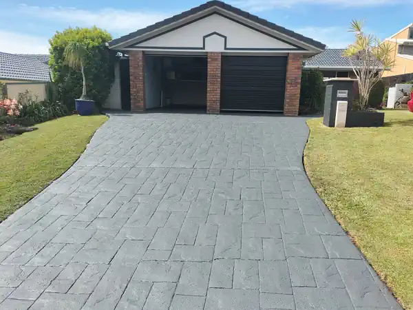 Decorative concrete driveway in Ballarat